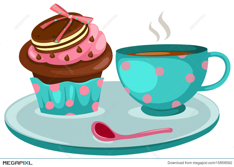 Cupcake clipart coffee. Cup of and cute