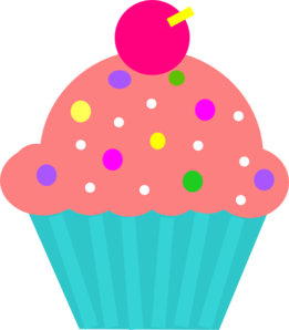 cupcake clipart coloured