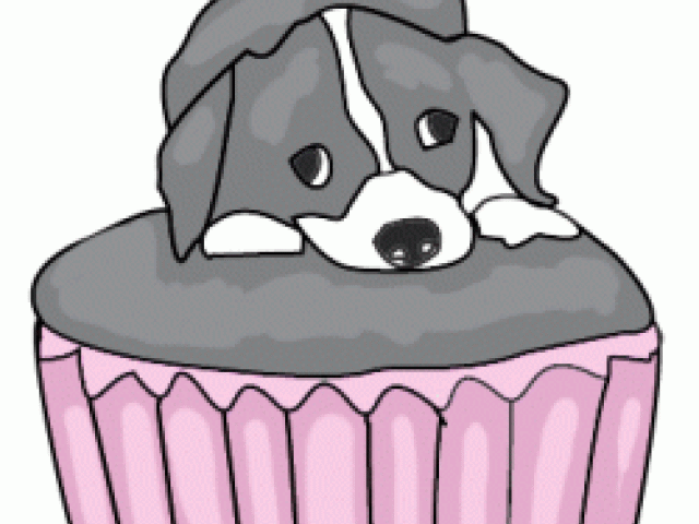 cupcake clipart dog