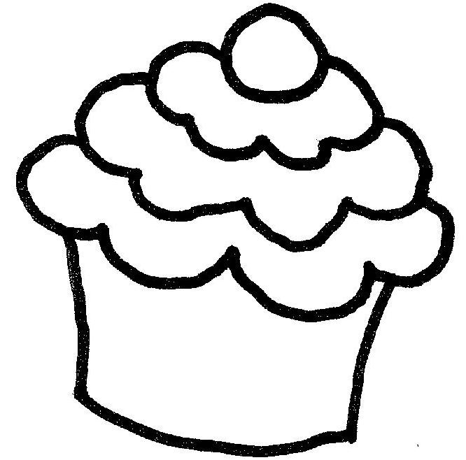 cupcake clipart drawing