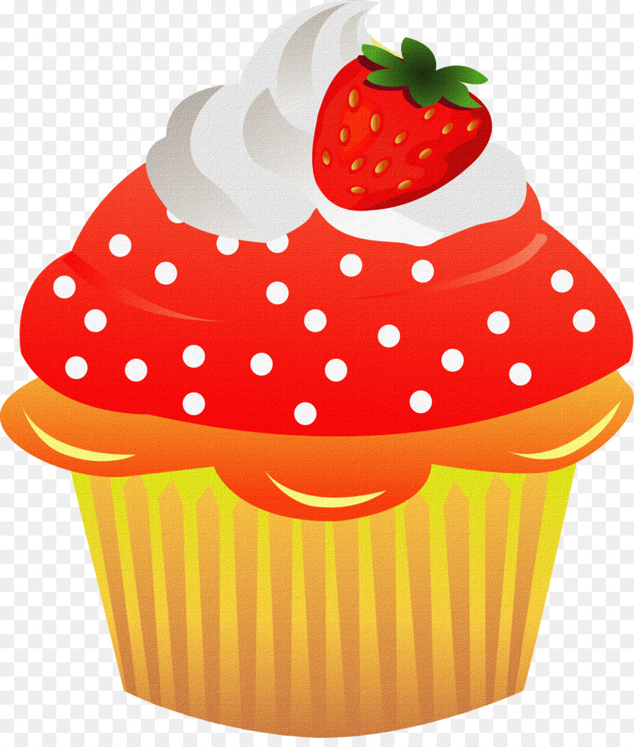 Strawberry cartoon bakery . Cupcake clipart fruit