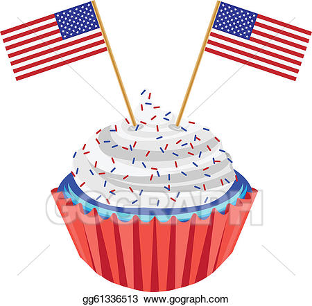 july clipart cupcake