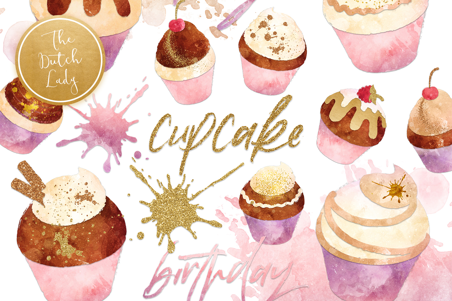 cupcake clipart lady