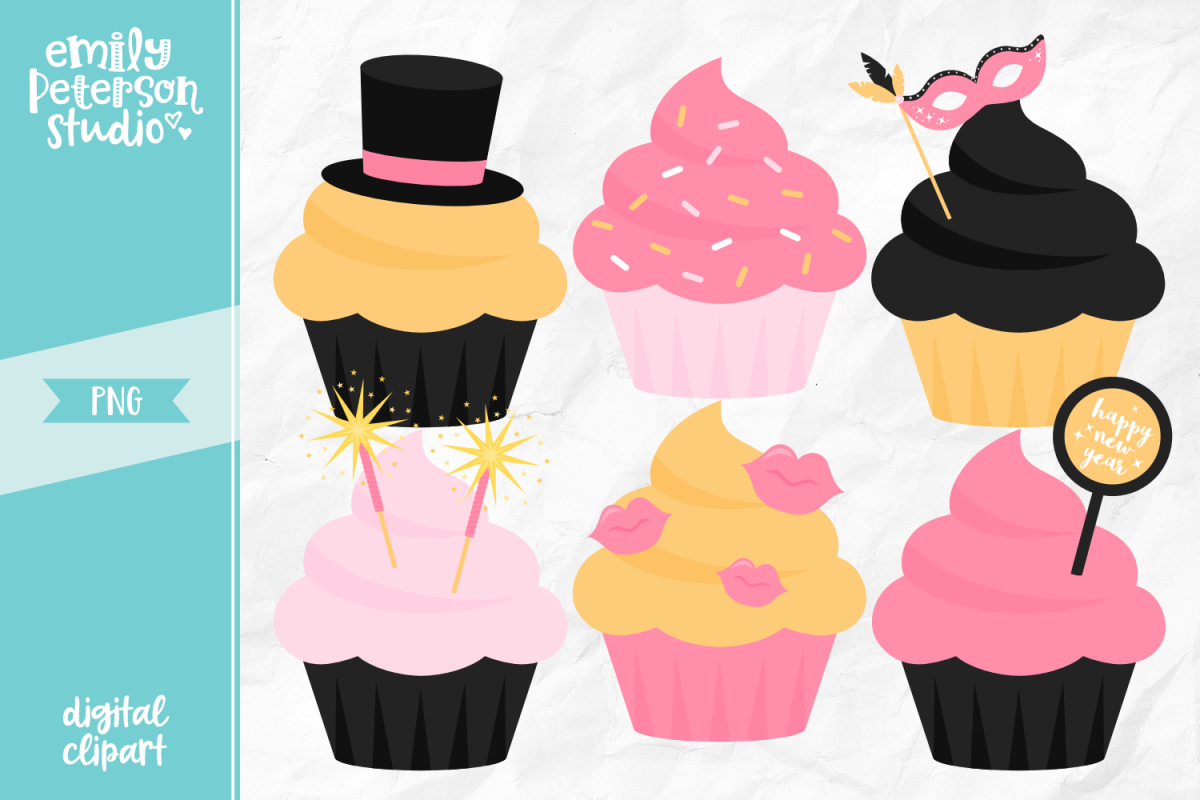 cupcake clipart new year