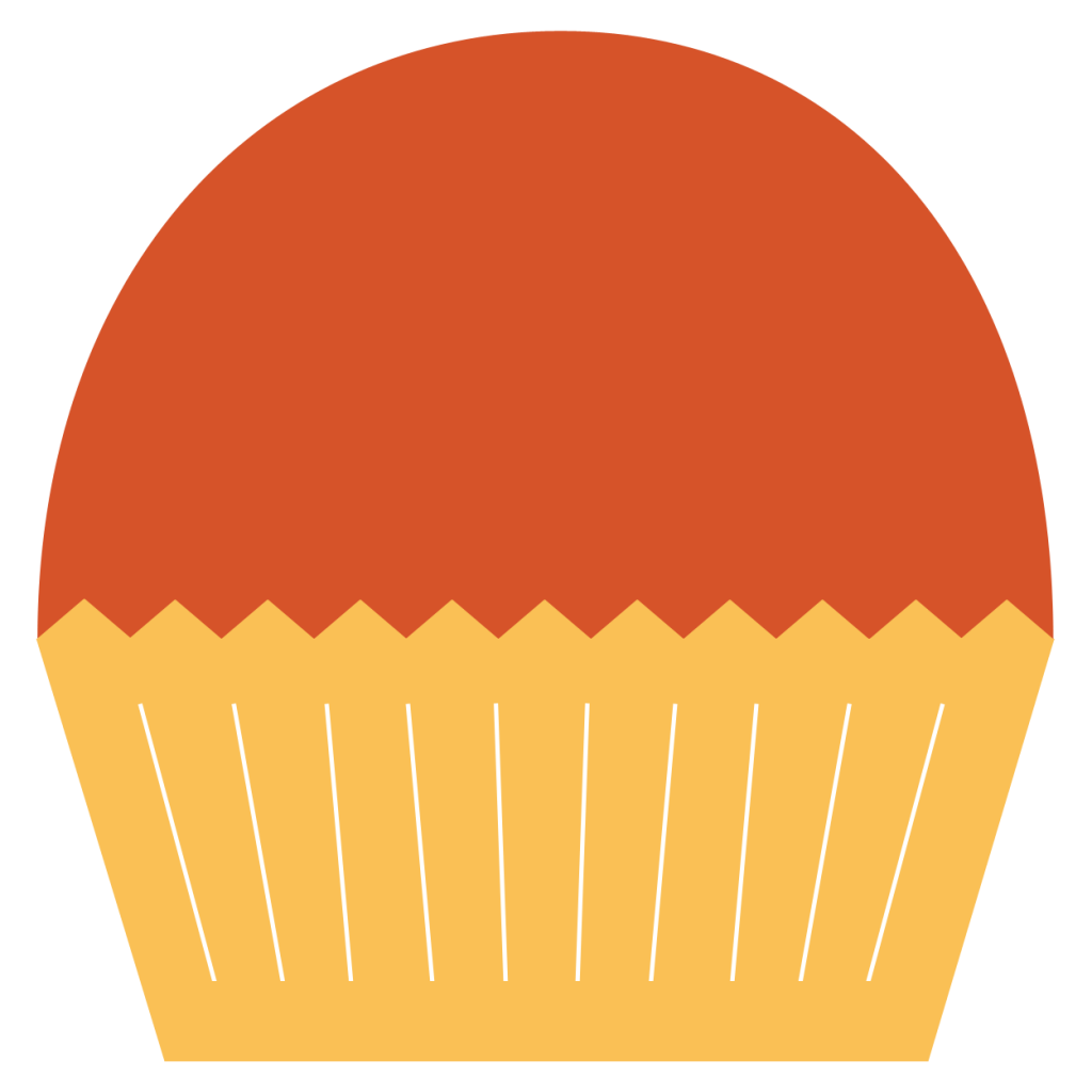 cupcake clipart orange