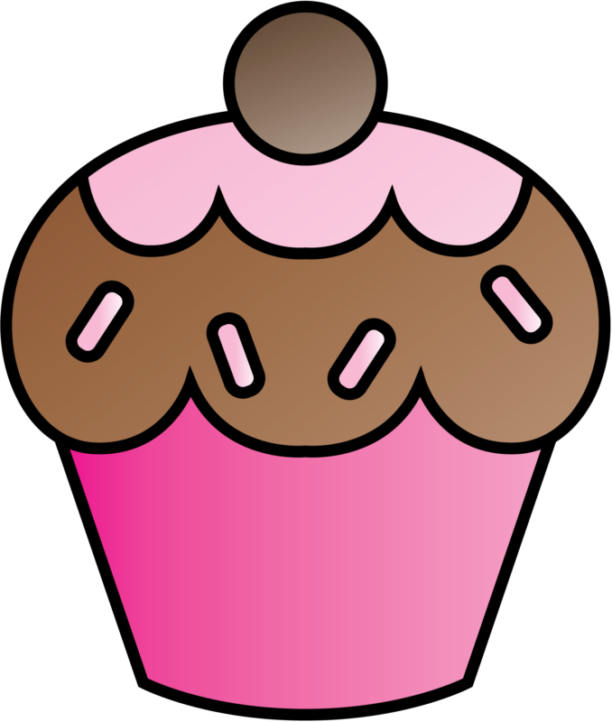 cupcake clipart outline