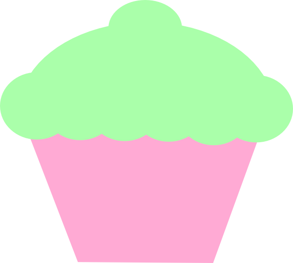 outline clipart cupcake