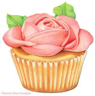 cupcake clipart rose