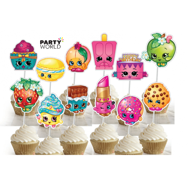 Cupcake clipart shopkins. Cake toppers 