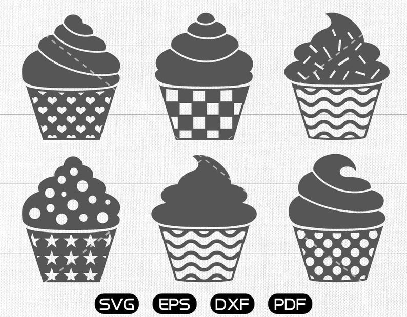 cupcakes clipart silhouette
