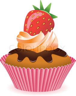 cupcakes clipart strawberry cupcake