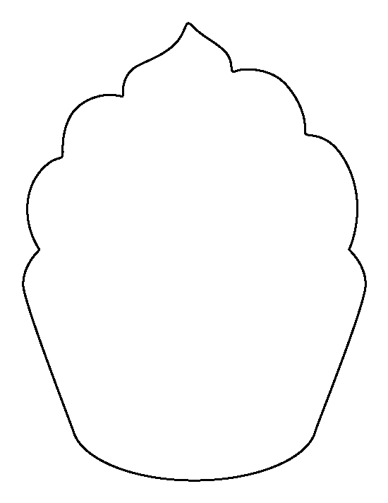 Template pin by muse. White clipart cupcake