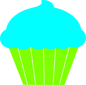 cupcake clipart turquoise