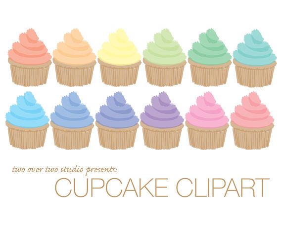 cupcake clipart watercolor