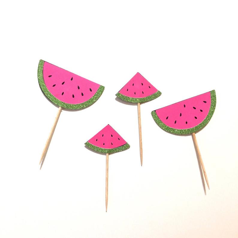Cupcake clipart watermelon.  pcs topper for