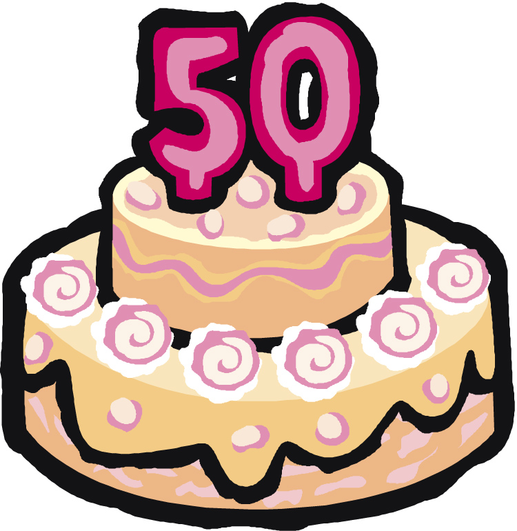 cupcakes clipart 50th birthday cake