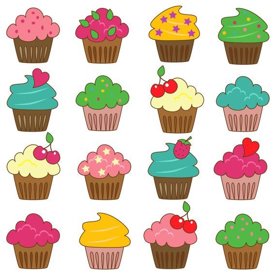 Cupcakes clipart box cupcake. Clip art commercial and