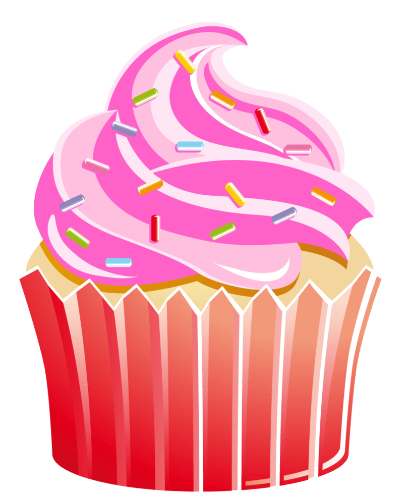 Cupcakes clipart colored cupcake. Color cliparts zone 