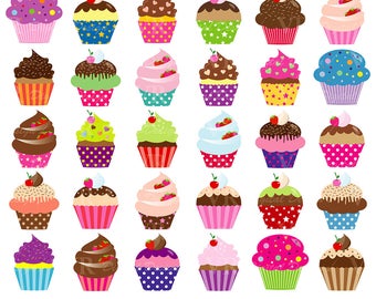 cupcakes clipart colorful cupcake