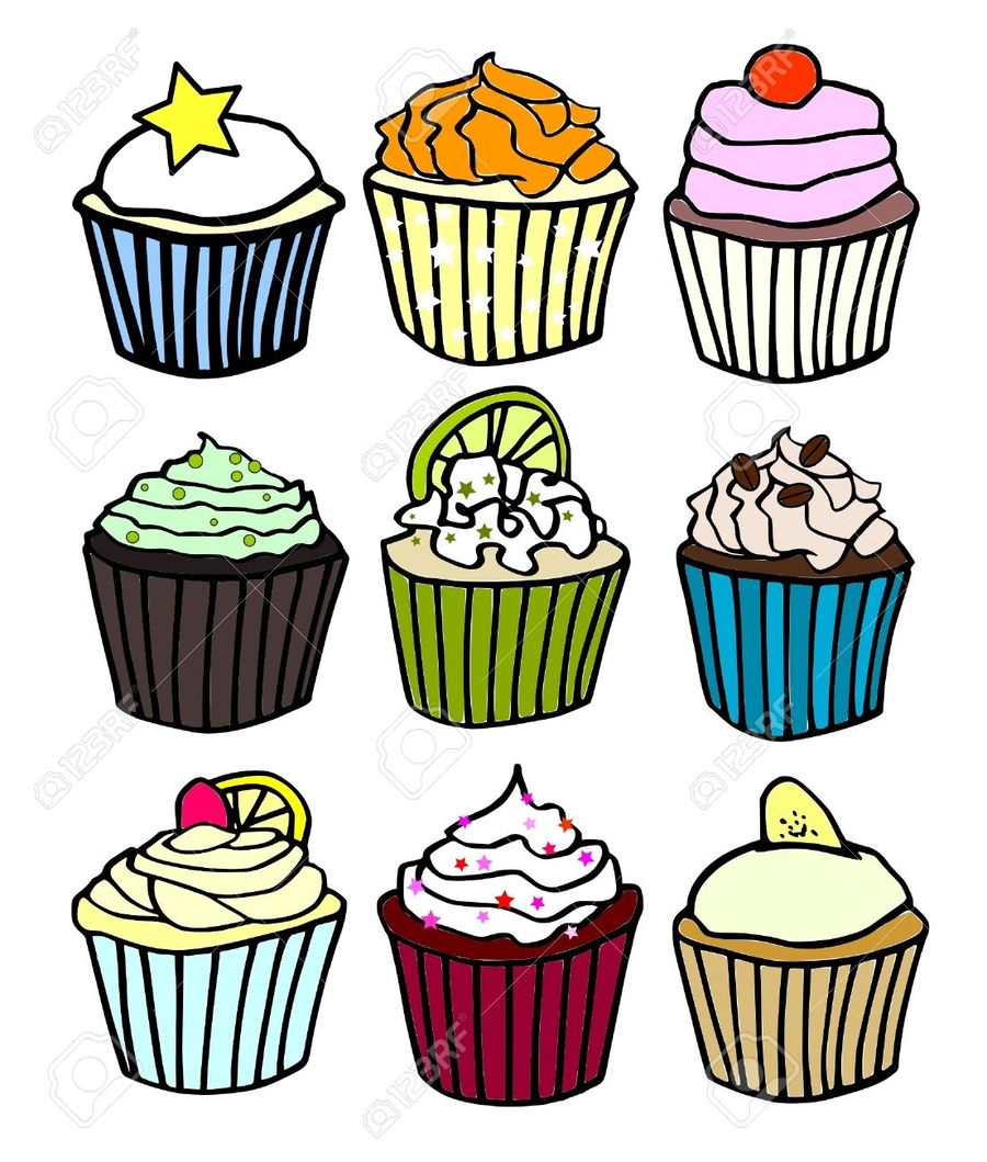Cupcakes clipart cupcake decorating. Download nine american muffins