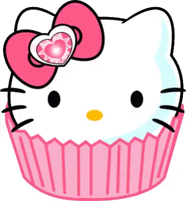 Gif hellokitty discover share. Cupcakes clipart cupcake hello kitty