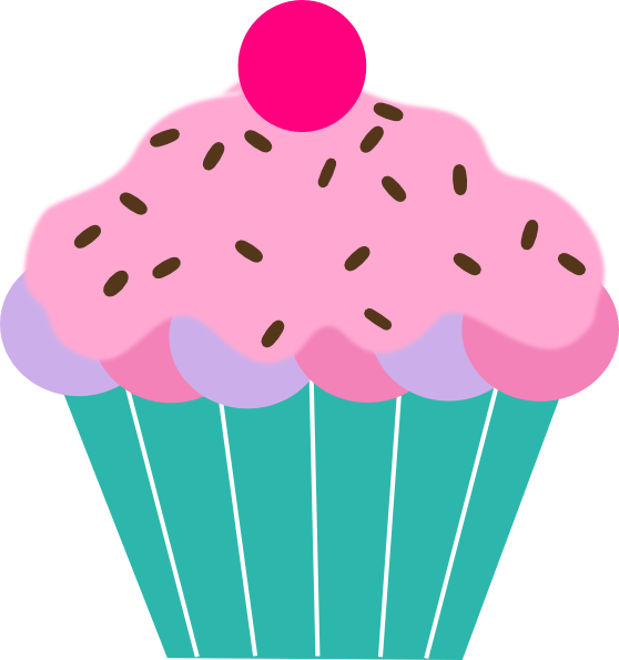 Pink cupcake png svg. Cupcakes clipart flower