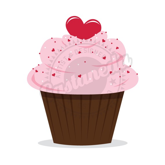 Cupcake cliparts zone . Cupcakes clipart heart