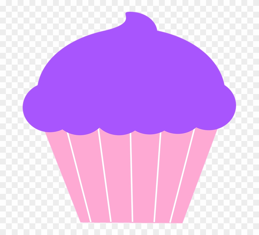 Frosting purple . Cupcakes clipart plain cupcake