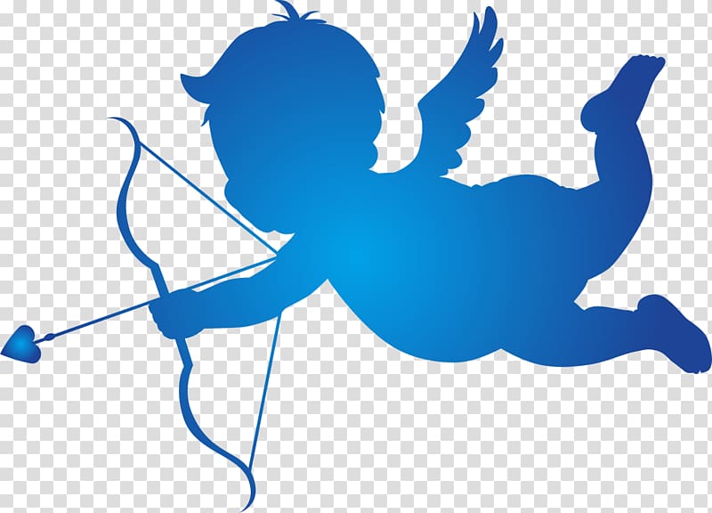 cupid clipart blue