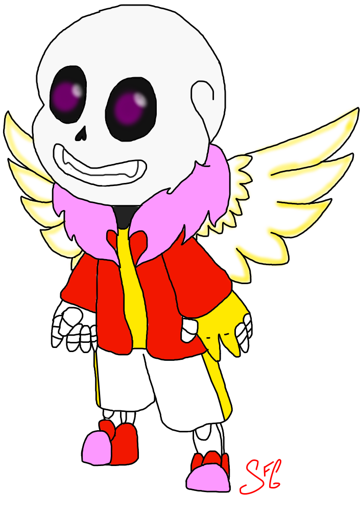 Cupid clipart comic. Chibi sans lovetale by