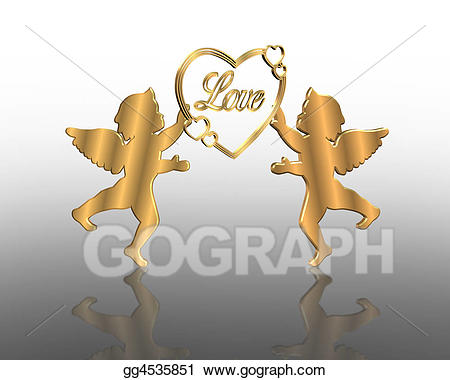 cupid clipart gold