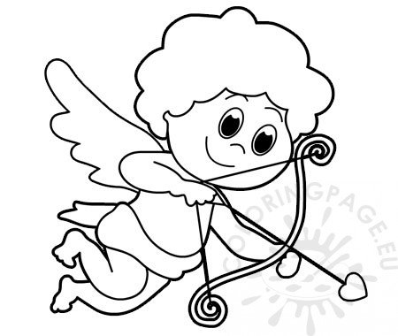 cupid clipart outline