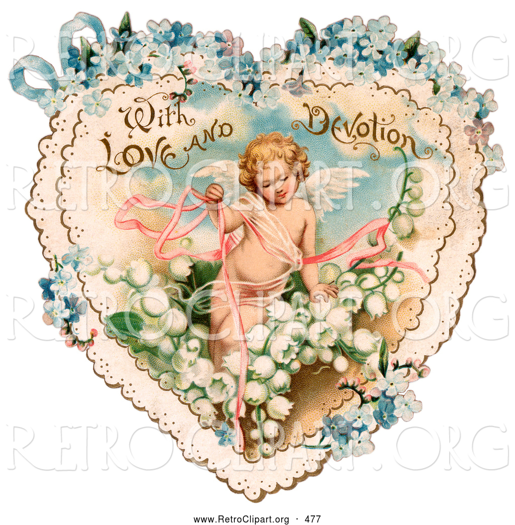 cupid clipart retro