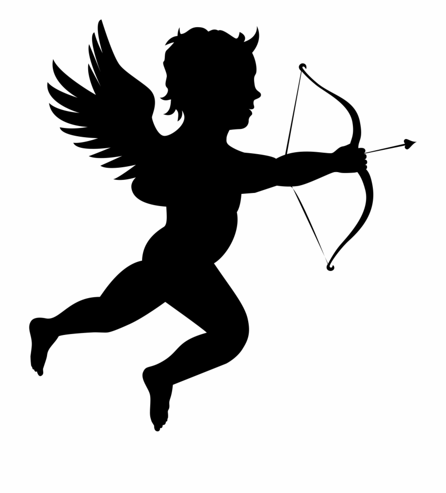Cupid Clipart Silhouette Transparent FREE For.