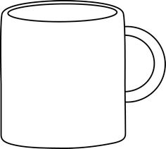 Cups clipart object. Cup black and white