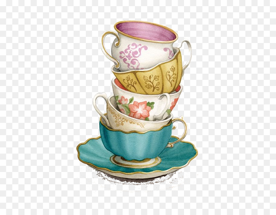Cups clipart teacup stack, Cups teacup stack Transparent FREE for