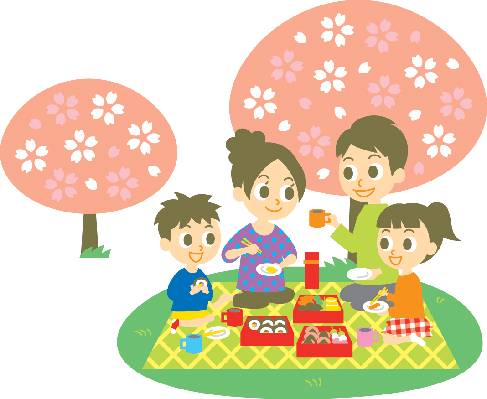 Curriculum clipart party. Ohanami family cherry blossom