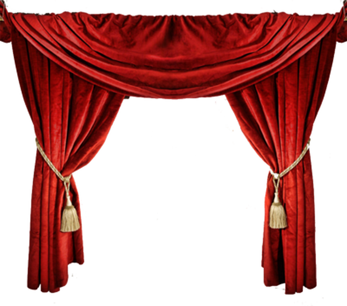 curtains clipart red velvet