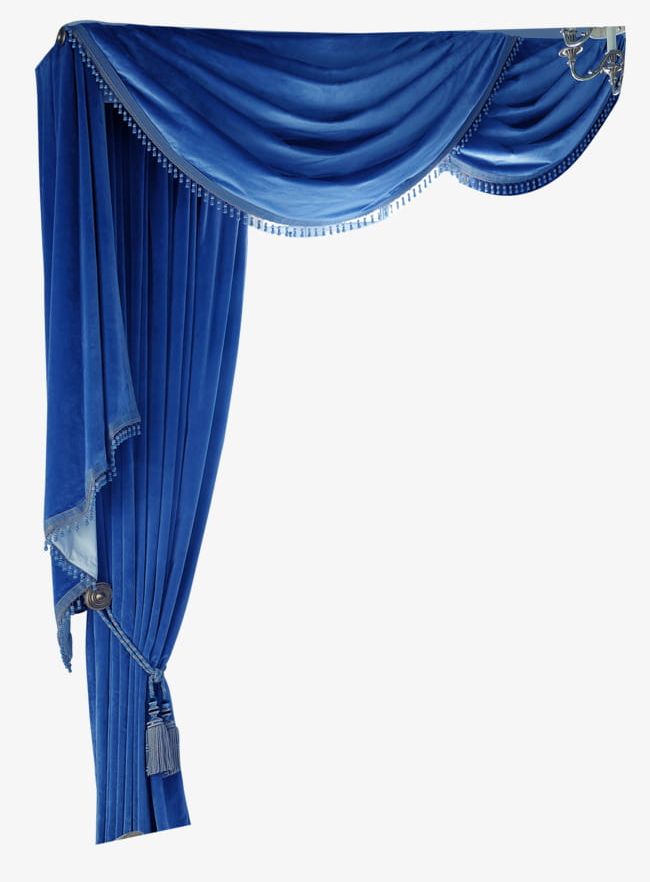 curtain clipart blue curtain