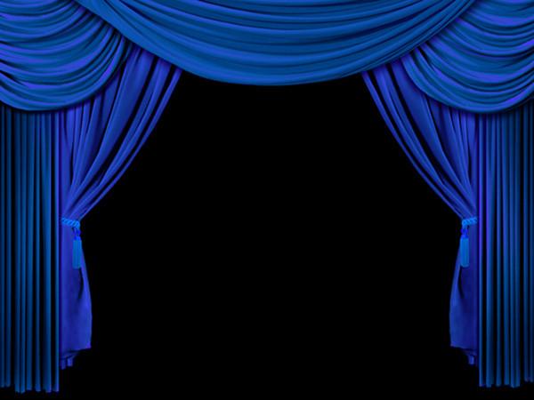 curtains clipart blue curtain