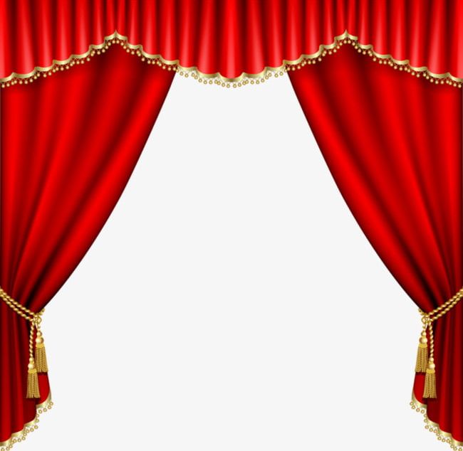 Curtain clipart cartoon. Red png 