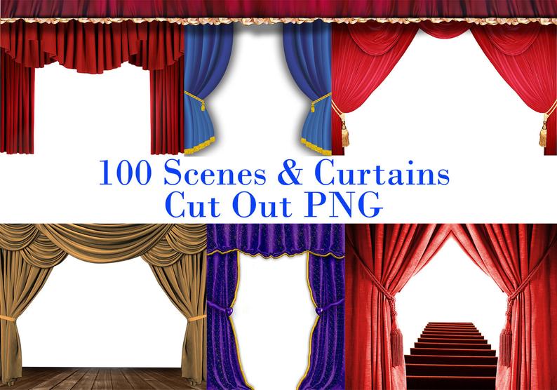 curtain clipart curtian