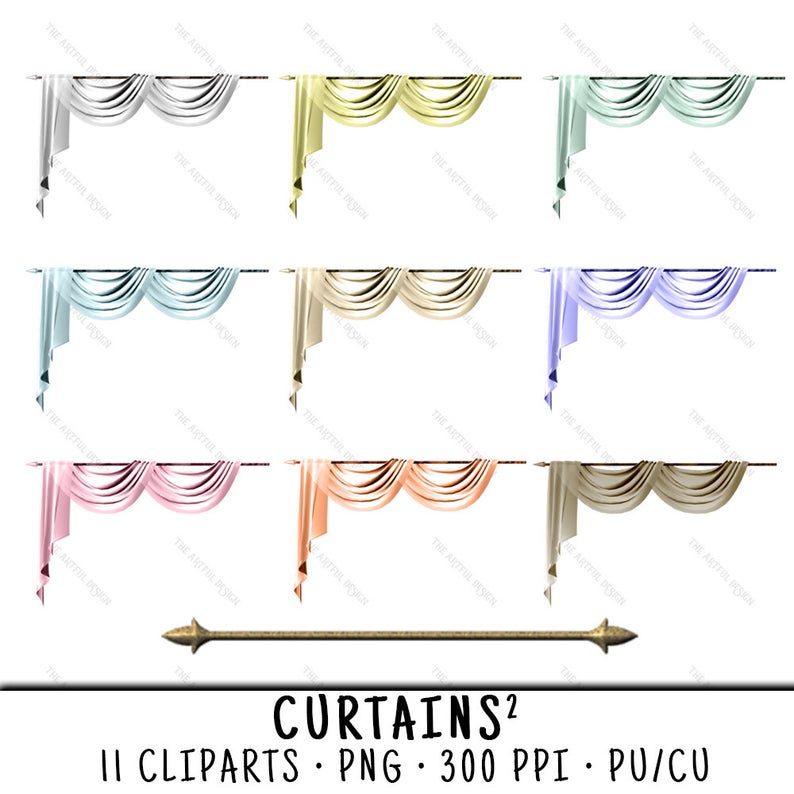Curtain clip art png. Curtains clipart fancy