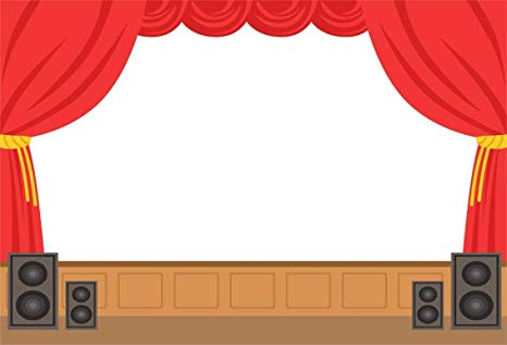 curtains clipart graduation stage