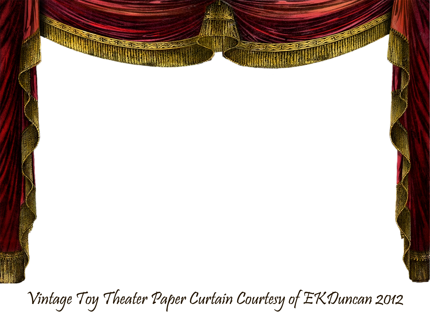 curtains clipart golden stage