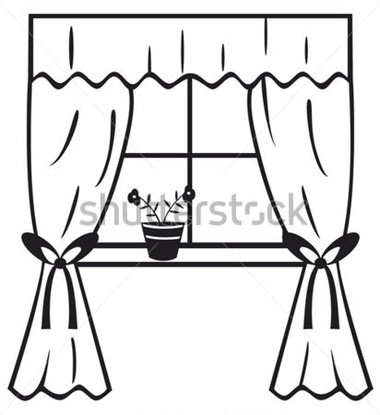 curtain clipart house furniture