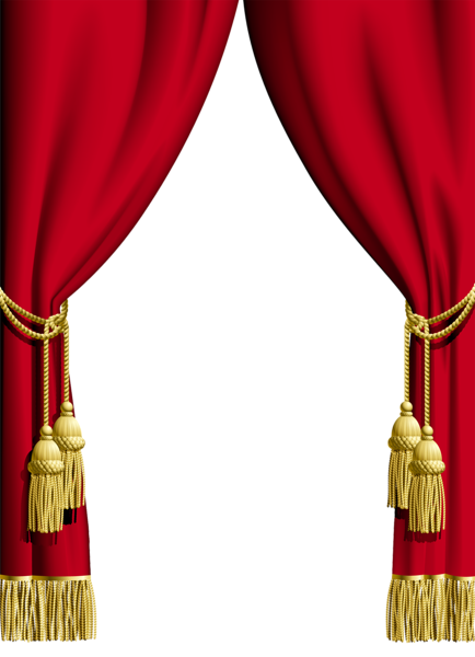 Red transparent png frames. Curtains clipart curtain frame