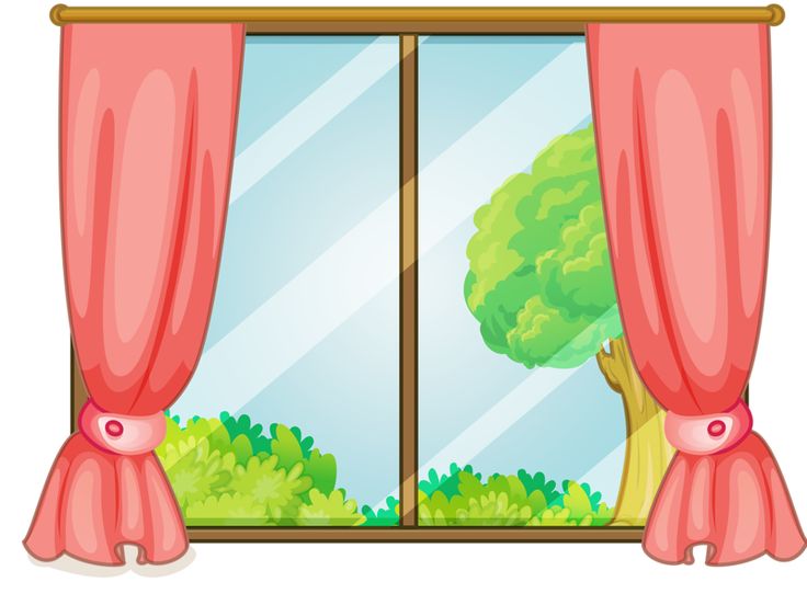 curtain clipart kitchen window
