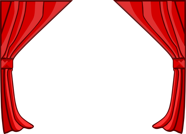 curtains clipart large red