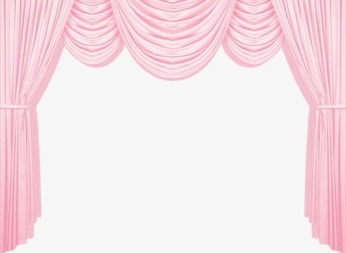 Curtains clipart pink curtain. Png 